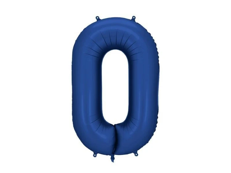 Balon foliowy cyfra 0 86cm granat