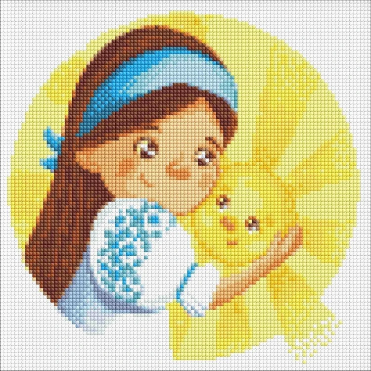 Diamentowa mozaika - Słoneczko 30x30cm, Ideyka