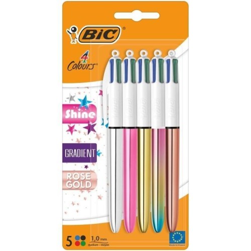 Długopis Colours Shine Gradient AST 5szt BIC, BIC