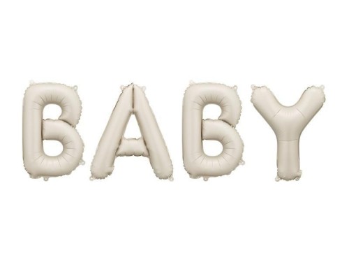 Balon foliowy Baby beżowy 140x43cm