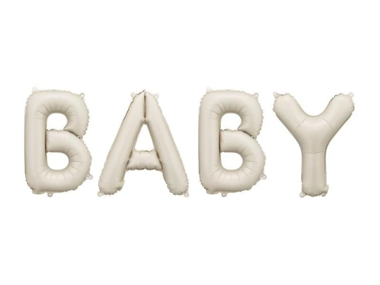 Balon foliowy Baby beżowy 140x43cm