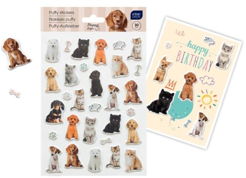 Naklejki puffy Puppy Sign 30szt, INTERDRUK
