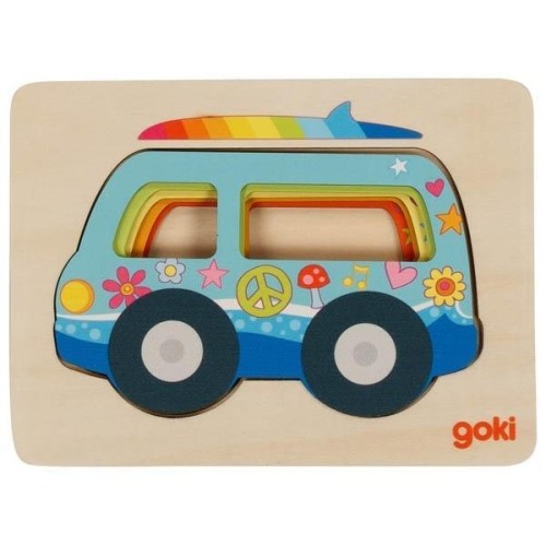 Puzzle warstwowe Samochód, Goki