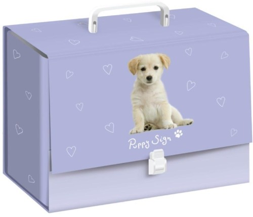 Teczka z rączką C4 10cm Puppy Sign, INTERDRUK