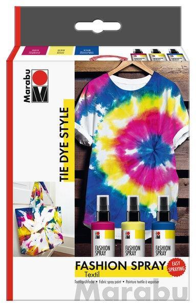 Farby do batiku w spreju Tie Dye 4el, Marabu