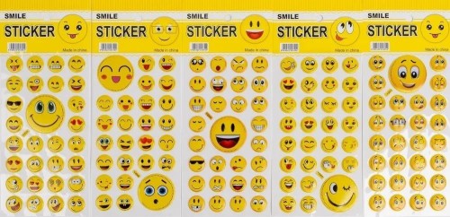 Naklejki Smile wypukłe (6szt), Fandy