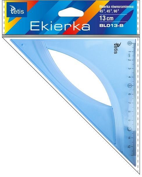Ekierka równoramienna niebieska 13cm, Tetis