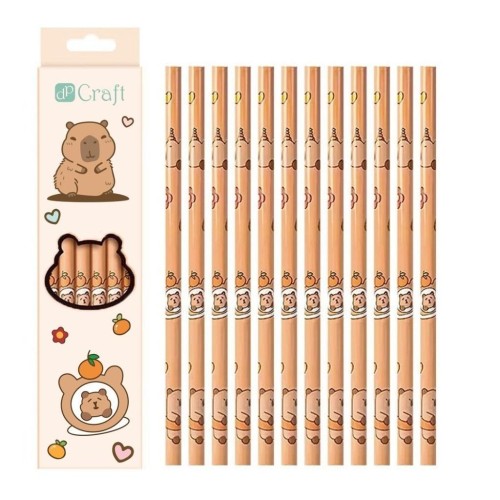 Zestaw ołówków HB Kapibara 12szt, Dalprint dpCraft