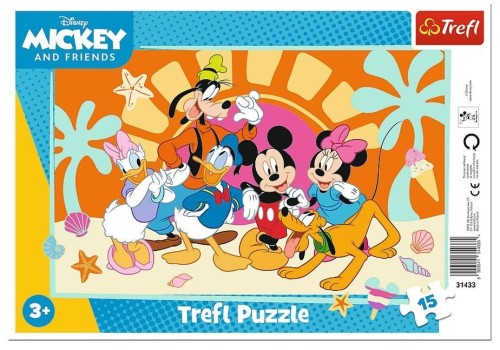 Puzzle ramkowe 15 Ciekawski Miki TREFL, Trefl