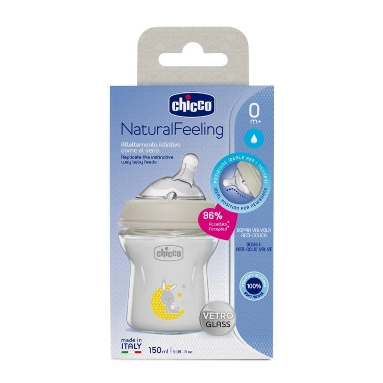 Butelka szklana NaturalFeeling 150ml 0m+, Chicco