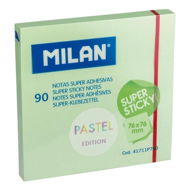 Karteczki samoprzylepne 76x76mm 90K pastel zielony