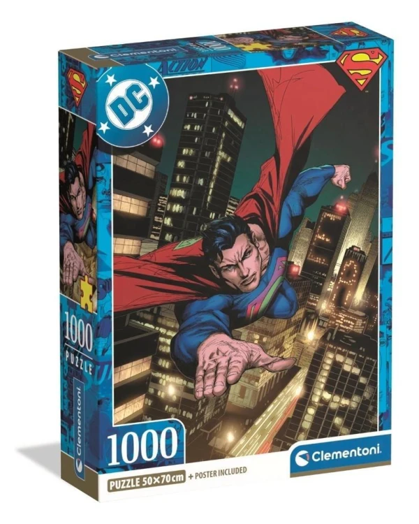Puzzle 1000 Compact DC Superman, Clementoni