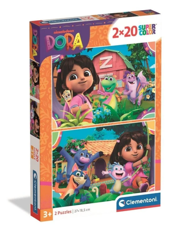 Puzzle 2x20 Super Kolor Dora, Clementoni