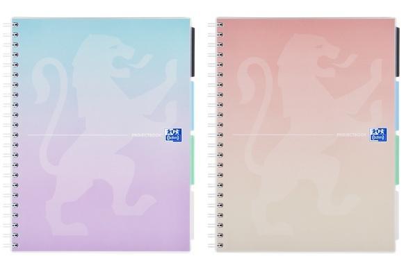 Kołozeszyt A4/80K Projectbook pastel (5szt) OXFORD