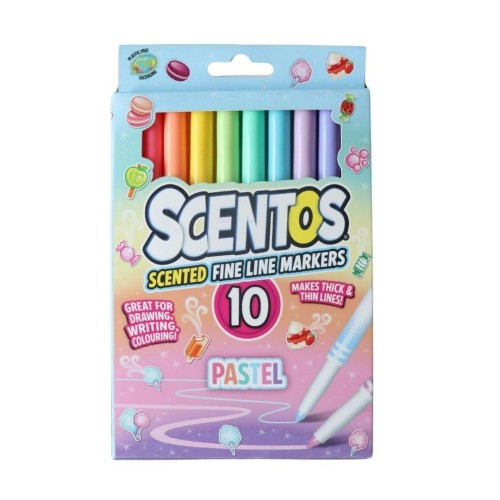 Flamastry pachnące pastelowe 10szt, Scentos