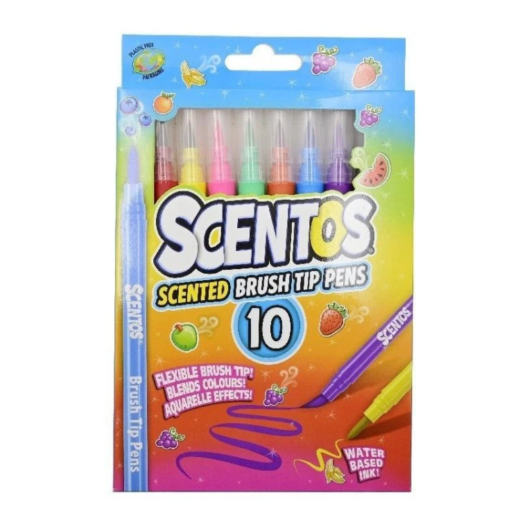 Flamastry pachnące pędzelki 10szt, Scentos