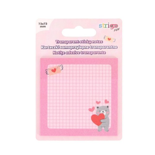 Karteczki samoprzylepne 73x73mm 50K różowe, Strigo