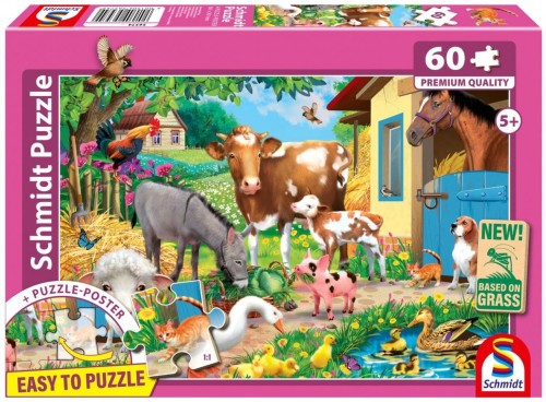 Puzzle PQ 60 Zwierzęta na farmie, Schmidt