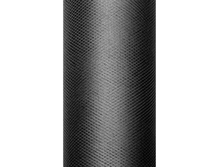 Tiul gładki czarny 0,3x9m