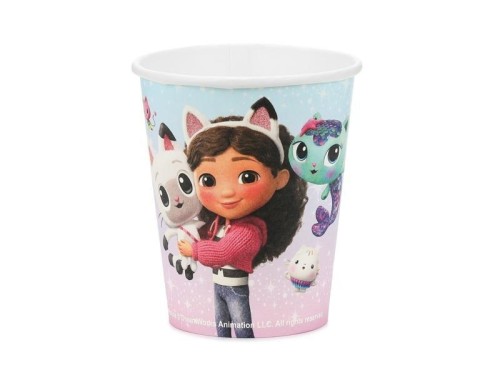 Kubeczki Koci Domek Gabi 250ml 6szt