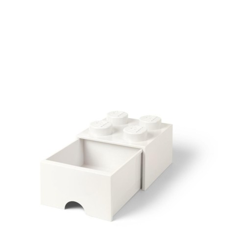 LEGO(R) pojemnik klocek z szufladą czwórka biały