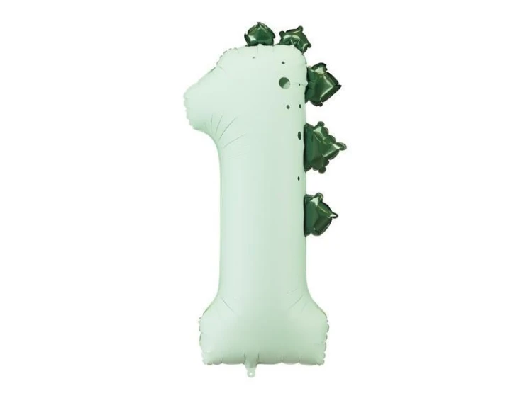 Balon foliowy cyfra 1 Dinozaur 92cm