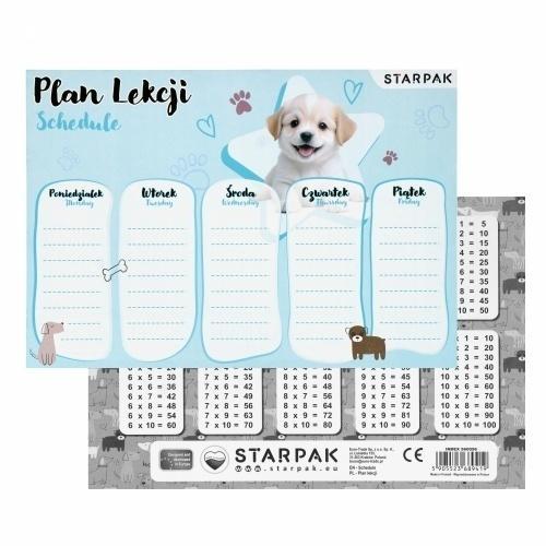 Plan lekcji z tabliczką mnożenia, STARPAK