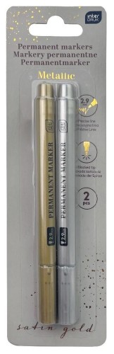 Markery metaliczne Silver/Gold 2szt, INTERDRUK