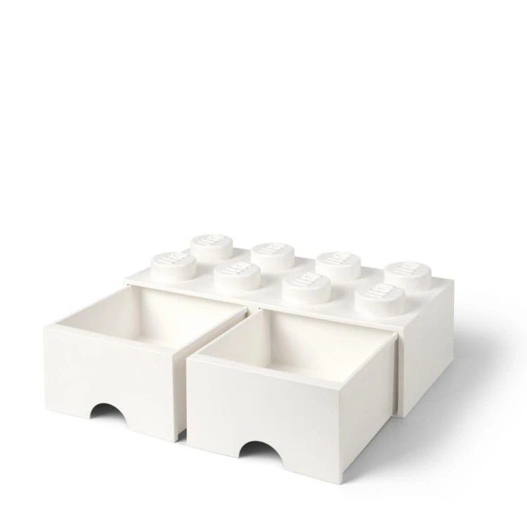 LEGO(R) pojemnik klocek z szufladami ósemka biały
