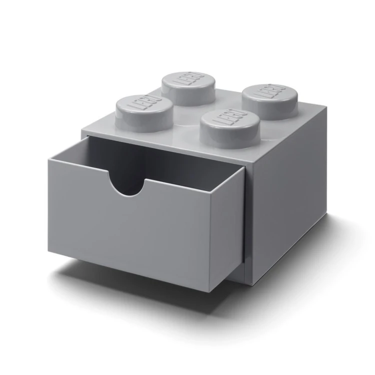 LEGO(R) pojemnik klocek z szufladą czwórka j.szary