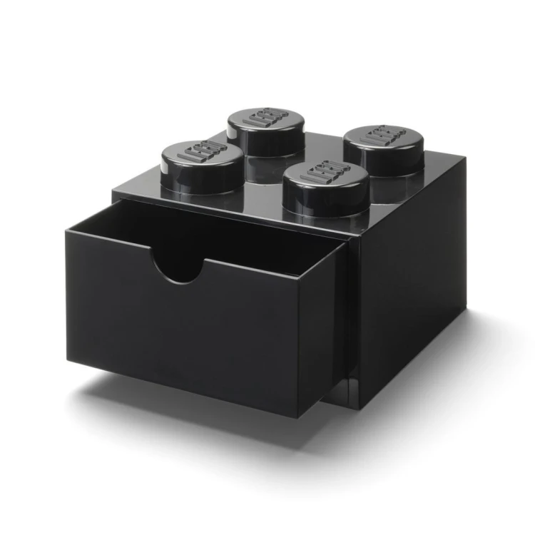 LEGO(R) pojemnik klocek z szufladą czwórka czarny