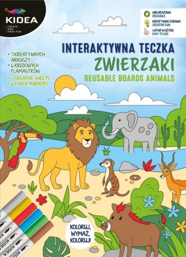 Teczka interaktywna zwierzaki KIDEA, DERFORM