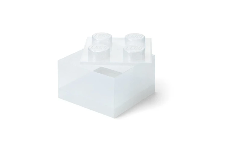 LEGO(R) pojemnik klocek czwórka transparentny, NHG