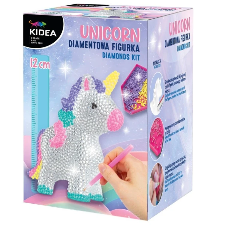Figurka diamentowa unicorn KIDEA, DERFORM