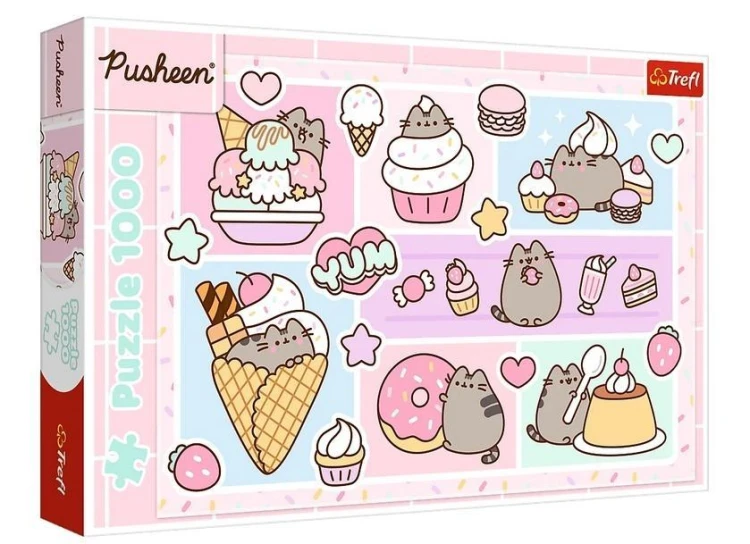 Puzzle 1000 Słodki Pusheen TREFL, Trefl