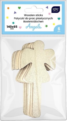 Patyczki drewniane 6szt Angels, INTERDRUK