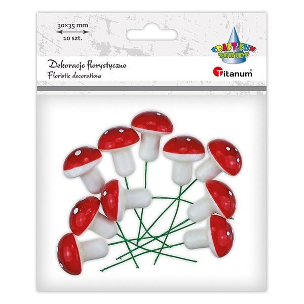 Muchomory styropianowe 30x35mm 10szt