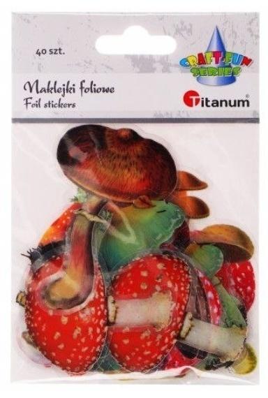 Naklejki foliowe grzyby 40szt, Titanum