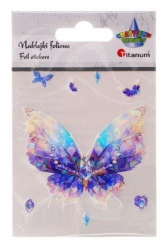 Naklejki foliowe motyl 70x60mm 8szt, Titanum