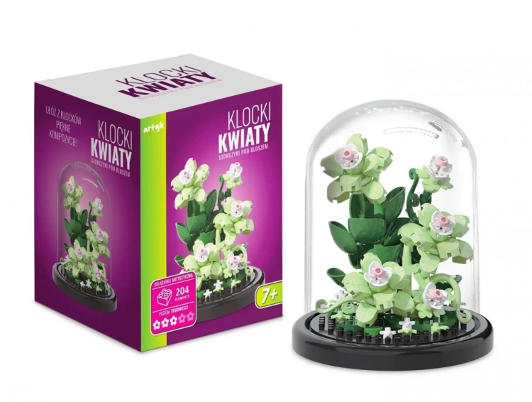 Klocki pod kloszem róże, Artyk