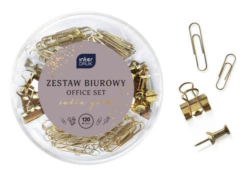 Zestaw biurowy Satin Gold 120el, INTERDRUK