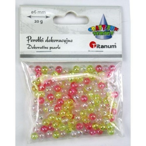 Koraliki plastikowe 6mm 20g, Titanum