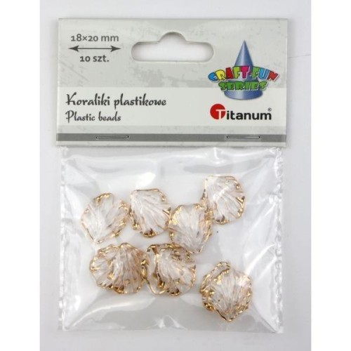 Koraliki plastikowe muszelki 5mm 10szt, Titanum