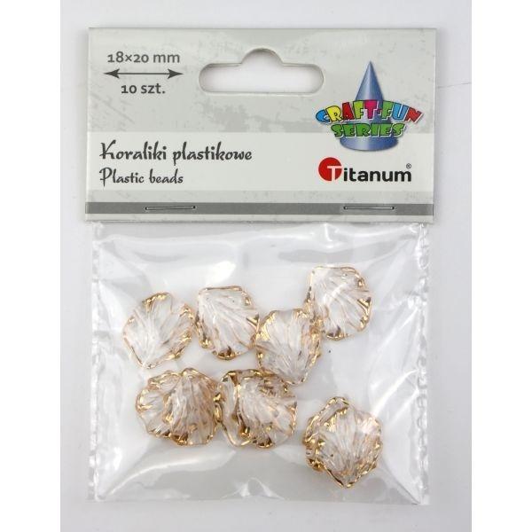 Koraliki plastikowe muszelki 5mm 10szt, Titanum