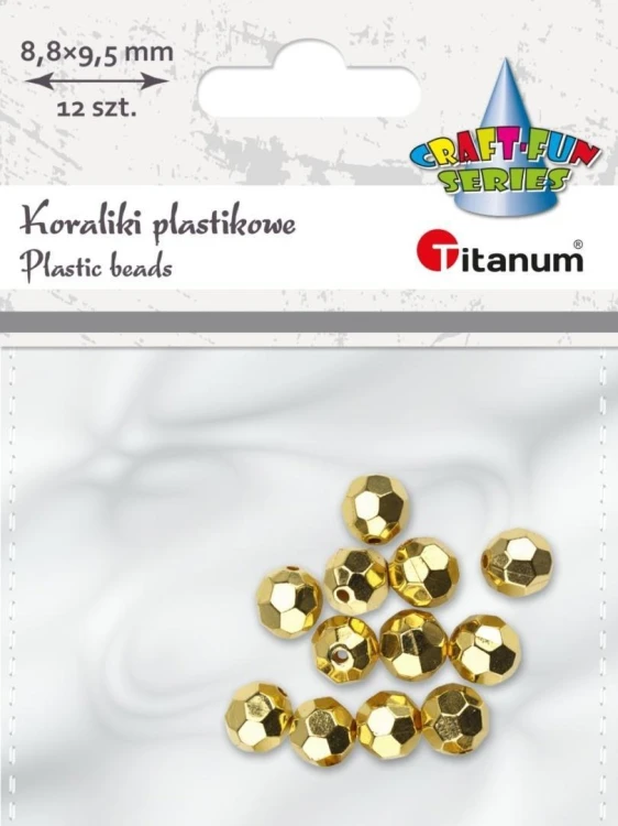 Koraliki plastikowe lustrzane fasetowane 10x9,5mm