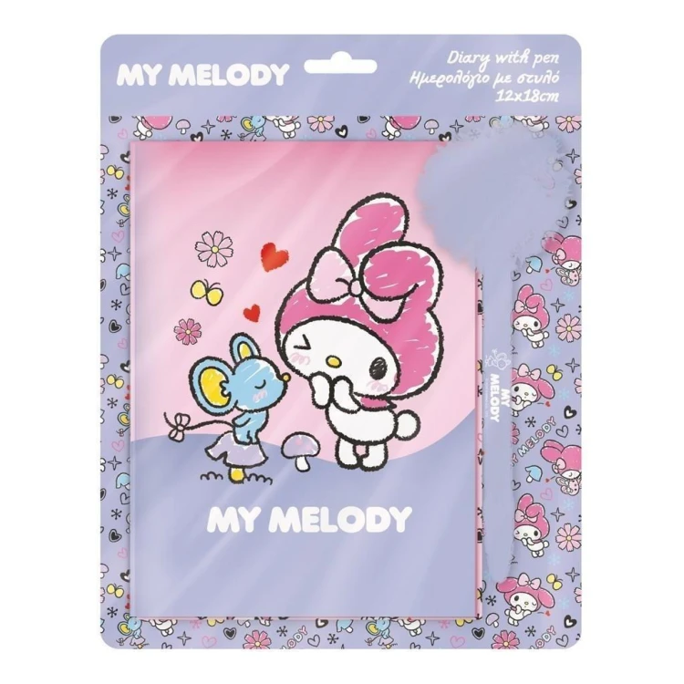 Pamiętnik+długopis z pomponem my melody, Diakakis