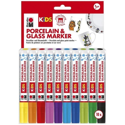 Pisaki do porcelany i szkła Kids 10 kolorów
