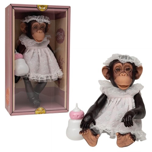 Lalka małpka szympans w koszuli nocnej 32cm