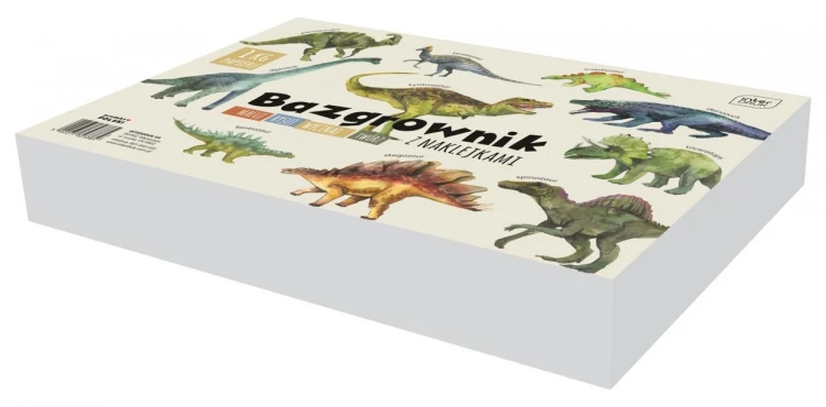 Bazgrownik A4 z naklejkami Dinozaury, INTERDRUK