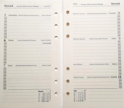 Wkład do organizera notes finanse adresy 7,5x12,5